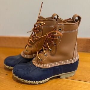 L.L. Bean Navy Duck Boots, Like New, Size 6